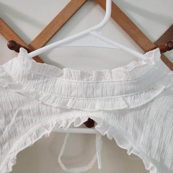 White Ruffled Mini Dress - Picture 3 of 8